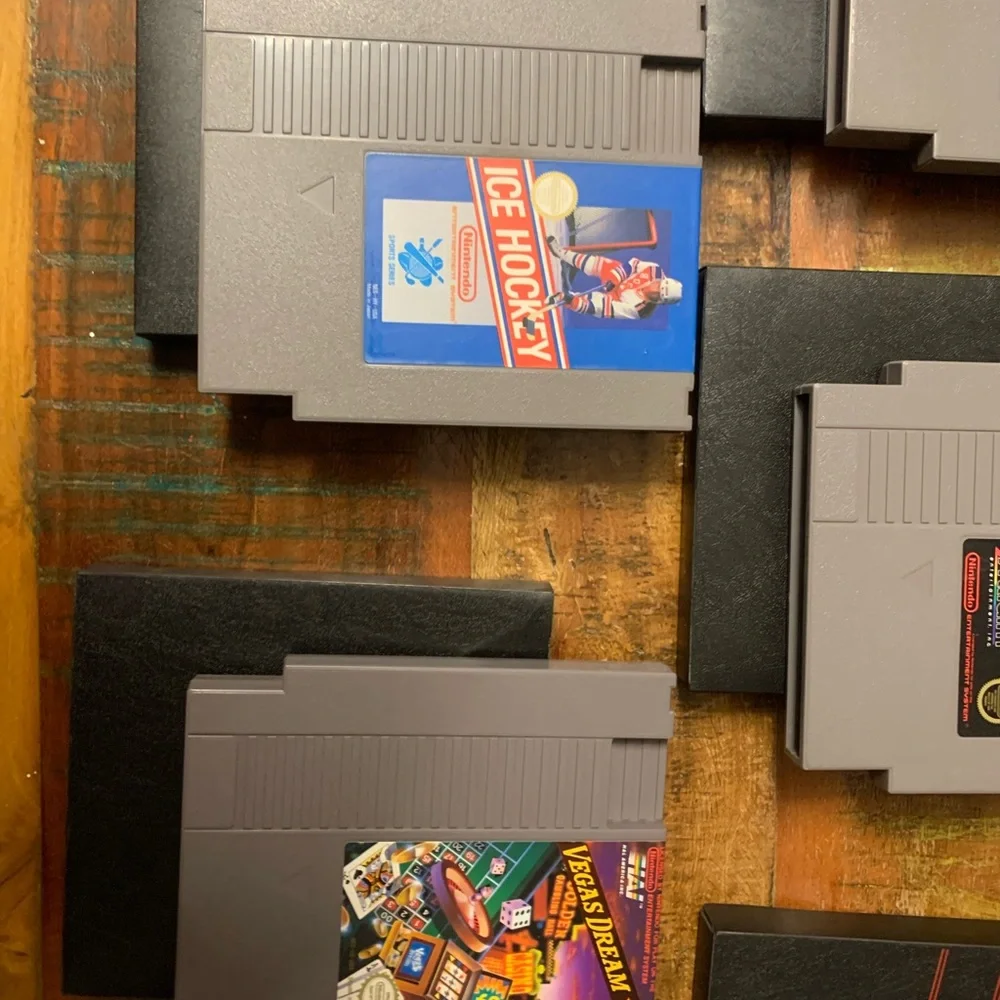 11 NES Vintage Nintendo Video Games Lot Bundle Soccer Mario Golf Vegas Jordan 23